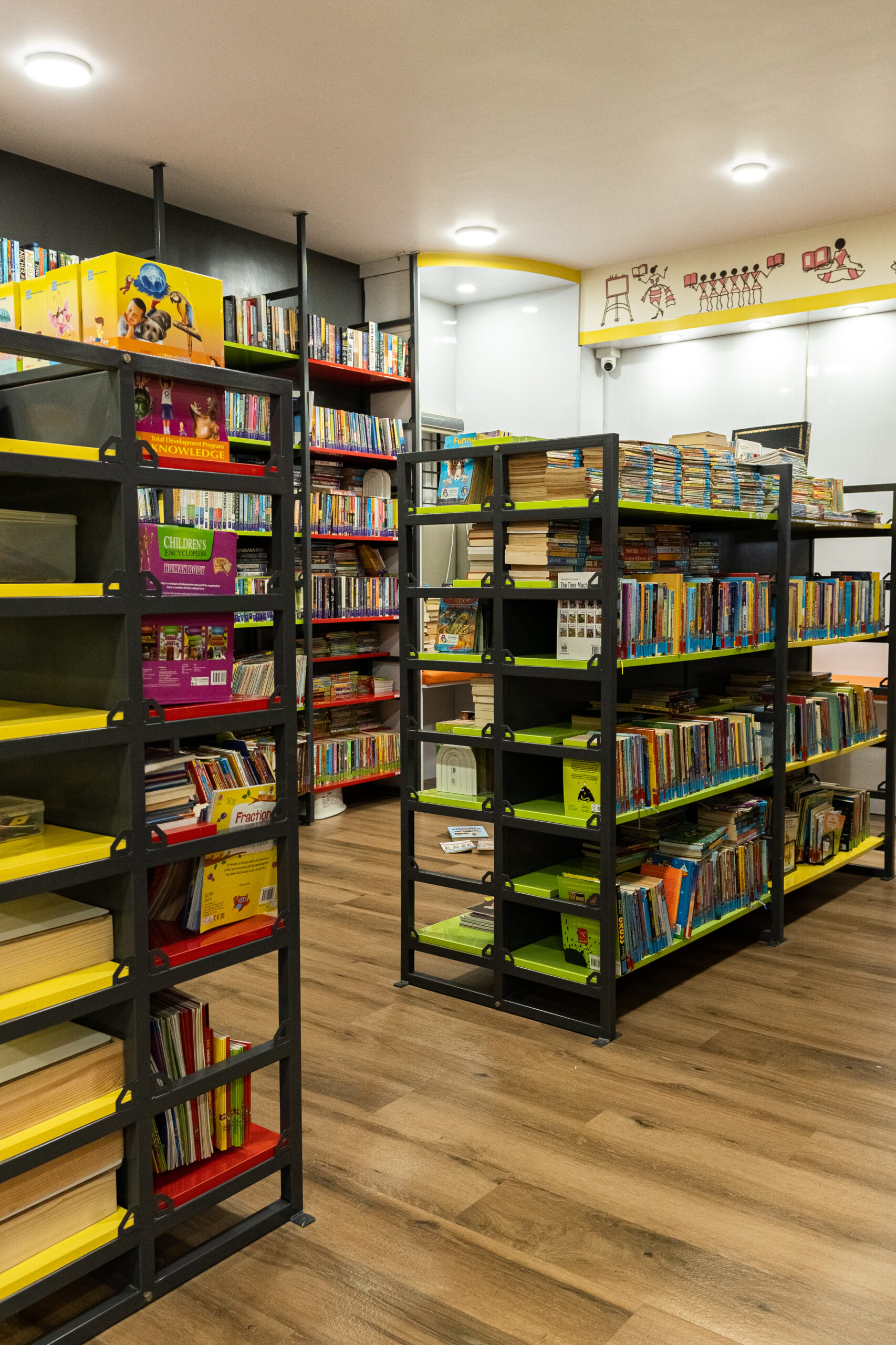 Infinity Library — colorful children's bookshelf